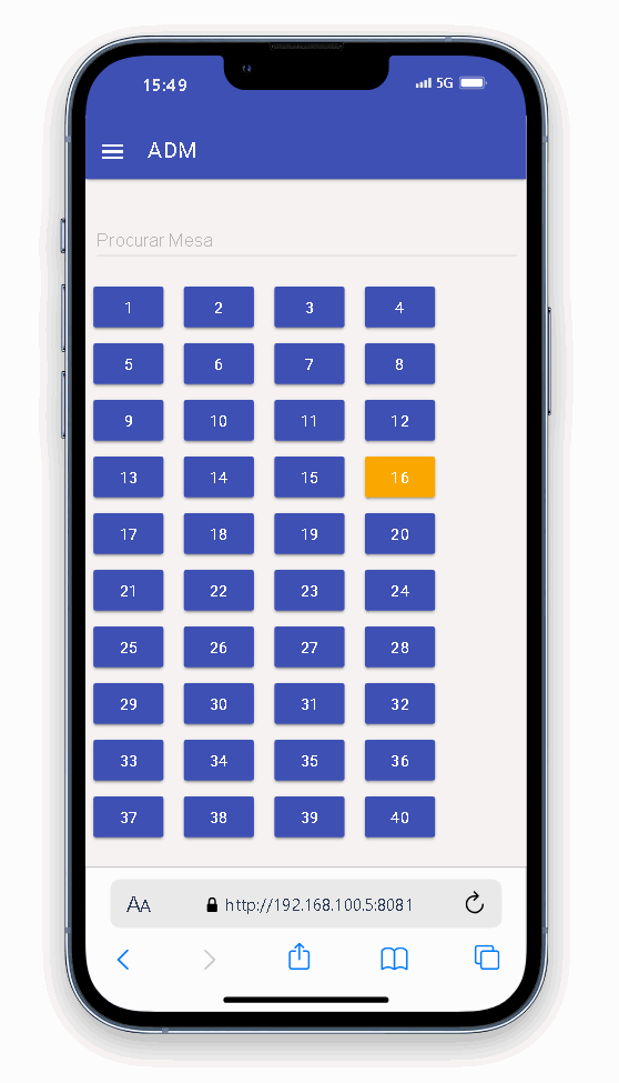 Comanda Eletrônica - Adição de Produtos